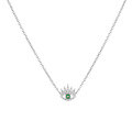 wholesale 925 Sterling Silver Evil Eye Necklace with Zircon, Niche Luxury High-End European and American Foreign Trade Jewelry Wholesale-0-16