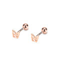 wholesale 925 Sterling Silver Hollow Mini Butterfly Studs Earrings for Women-0-3