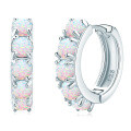 S925 Silver White Opal Earrings, Arched Design, Wholesale, Cross-border Live Sales-0-21