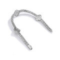 925 Silver Full Moissanite Four-Leaf Clover Bracelet, Women's Minimalist Luxury Design-0-1