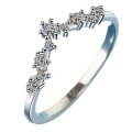 S925 Silver V-Shape Moissanite Zodiac Ring for Women-0-3