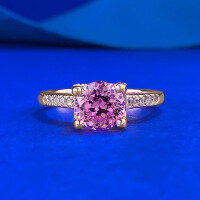 wholesale S925 Sterling Silver New Shiny Glittering Exquisite Light Luxury Style Inlaid with 70 Firework-Cut Rose Gemstone Ring-R1453 Fireworks Cut Rose Red No. 5