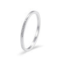 wholesale S999 solid pure silver minimalist solid closed-band ring for women, index finger ring, pinky ring, understated and elegant style ring-0-9