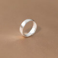 wholesale 999 Silver Plain Circle Ring Korean Style Smooth Round Ring Unisex Jewelry R00323-0-2