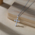 wholesale Metal Cross Full Diamond Pendant Necklace Women's New Fashion Minimalist Design Wholesale-0-2