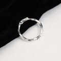 wholesale S925 Sterling Silver Möbius Strip Ring for Women, Versatile and Minimalist Design with an Adjustable Opening for Wholesale-0-2