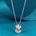 wholesale S925 Sterling Silver New Fashion Knot Pendant Necklace, Versatile for Daily Wear, Hot-Selling European and American Cross-Border Item-0-0