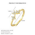 wholesale S925 Sterling Silver French-style Floral Ring For Women, Simple And Versatile Wholesale-0-3