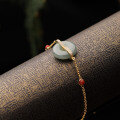 wholesale Metal with certificate jadebracelet literary vintage style cheongsam hanfu Chinese accessory natural gemstone hand jewelry women-0-2
