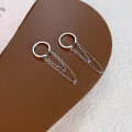 wholesale Sterling silver S925 chain ear crawler ear clip trendy new style minimalist ear cuff for women without piercings-0-1