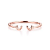 wholesale 9K gold personalized women's ring, 14K rose gold pinky ring, 18K yellow and white gold versatile daily ring for youthful Korean and Japanese styles-9K Gold>No. 13