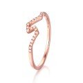wholesale 14K Rose Gold Women's Ring, 9K Gold Jewelry, Genuine 18K White Gold Diamond Color Shape Customization-0-4
