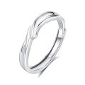 wholesale S925 Sterling Silver Original Design High-end Couple Rings Adjustable Plain Band Rings Valentine's Day Gift-0-23