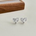 wholesale S925 Sterling Silver Cross-Border New Women's Earrings Heart Zircon Design Elegant Gift Valentine's Day Ready-to-Ship Wholesale Women's Jewelry-0-3