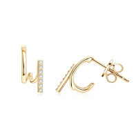 S925 Sterling Silver D-color Moissanite Bow Earrings-Style H [Clearance Sale - Free Shipping] 925 Silver  K Gold