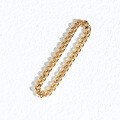 wholesale Au750, minimalist fashion genuine 18K gold chain ring for women,design, side chain hand accessory, Cuban chain tail ring customization-0-0