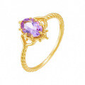 wholesale Vintage-style summer new crown bubble ring with luxurious natural amethyst and lace detailing, available in stock Place the metal material at the beginning-0-4