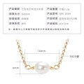 S925 Sterling Silver Geometric Hollow Natural Freshwater Pearl Necklace-0-11