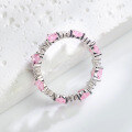 wholesale S925 Sterling Silver Pink Gemstone Ring with Sparkling Effect, Factory Direct Ins-style Ring-0-3