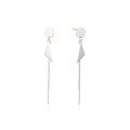 wholesale S925 Sterling Silver Small and Unique Design Korean Style Tassel Earrings for Women, Ear Threads, Trendy Ins Style Ear Studs, Cross-Border New Product-0-4