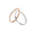 wholesale S925 Sterling Silver Rose Gold Plated Diamond Accent Stackable Ring for Women Wholesale-0-4
