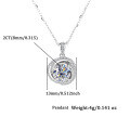 wholesale PT950 plated 925 silver moissanite necklace with classic fine workmanship, rotating fashion, simple cross pendant, hot-selling internationally-0-5
