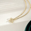 14K Gold Plated 925 Sterling Silver Full Moissanite Square Pendant Necklace-0-2