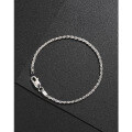 wholesale 925 Sterling Silver Twisted Rope Bracelet for Women Temu Hip Hop High-End Feel Unisex Couple Braided Cord Cross-Border Jewelry-0-5