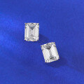 wholesale S925 silver jewelry simulated emerald cut 7*9mm rectangular pagoda earrings for-0-1