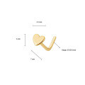 wholesale 925 Sterling Silver L-shaped Heart & Star Nose Ring For Women-0-5