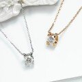 wholesale Silver New Classic Sliding Bull Head Style 1 Carat Moissanite Pendant Necklace for Women-0-1