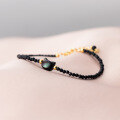 wholesale S925 silver retro minimalist cat black spinel bracelet fashionable trendy cute animal jewelry S5129-0-3