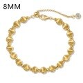 wholesale 925 Silver Cross-Border Hot-Selling Cat Eye Threaded Small Gold Bead Super Sparkly High-End Feel Beaded Bracelet Silver Hand Jewelry-0-8