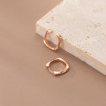 wholesale S925 Silver Twisted Square Ear Clasps Korean Style Minimalist Small Summer Line Earrings M00803-0-2