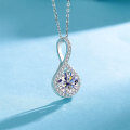 S925 Silver Moissanite Infinity Pendant Necklace-0-0