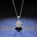 Sterling Silver 1-Carat Moissanite Pendant Necklace for Women-0-3