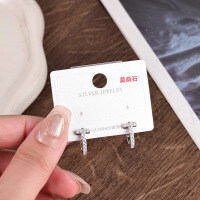 Sterling Silver Rhinestone Earrings for Women, 2025 Winter Sparkling Elegant Studs-MR-0233 (2.3G)