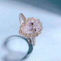 wholesale S925 Sterling Silver New Pear 6*9mm Teardrop Ring for Women, European and American Diamond Engagement Ring Band-0-1