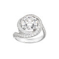wholesale 925 Silver Gold-Plated Ring with 5-Carat High Carbon Diamond, Cartier White G Color, Hot-Selling Luxurious and Exquisite Versatile Wedding Diamond Ring-0-0