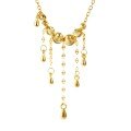 925 Sterling Silver Cat-Eye Brushed Pendant Necklace with Tassel-0-3