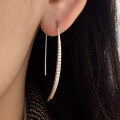 wholesale S925 Sterling Silver New European and American Minimalist Long Earrings Wholesale-0-1