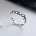 wholesale S925 Sterling Silver Musical Staff Note Ring, INS Minimalist Unique Niche Design Index Finger Ring for Women-0-0