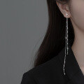 wholesale S925 silver temperament long chain tassel sequin earrings for women, summer Korean-style lady earrings G9954-0-0