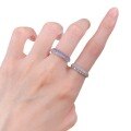 wholesale S925 Silver European and American New Style Purple and White Diamond Row Ring, Fashion Commute Daily Wear Ring Band-0-4