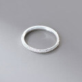 wholesale 990 Sterling Silver Women's Internet Celebrity Custom Plain Circle Ring Simple and Stylish Round Elegant Live Streaming Bestseller R02842-0-4