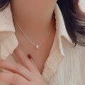 wholesale S925 Sterling Silver Chih Heng Moving Bead Necklace for Women, New Release, Xiaohongshu Viral Hit, Light Luxury Niche Collarbone Chain-0-2