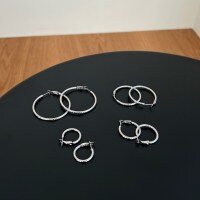 wholesale S925 Sterling Silver Geometric Twist Design Minimalist Niche Luxury Ins Style Plain Silver Women's Earrings-DY110334-SW-AB#20 925 Silver