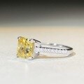wholesale S925 Sterling Silver Plated Gold Ring for Women with Colored Zircon and Yellow Zircon, Fashionable, Light Luxury, Versatile, Elegant, Minimalist Hand Jewelry-0-2