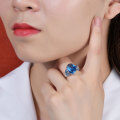 wholesale S925 sterling silver ring with a luxurious 7ct lab-grown blue spinel gemstone, trending2024-0-3