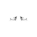 wholesale S925 Sterling Silver Minimalist Smooth Dolphin Stud Earrings for Women, Fresh Ocean Creature Ear Jewelry G8498-0-4